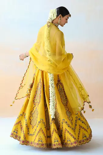 Mango Yellow Lehenga Set