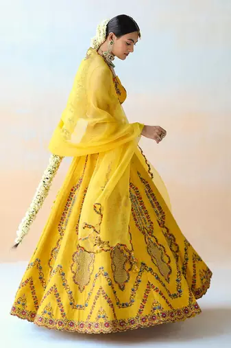 Mango Yellow Lehenga Set