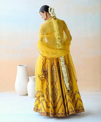 Mango Yellow Lehenga Set 6