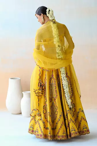 Mango Yellow Lehenga Set