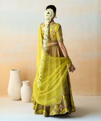 Lime Green Lehenga Set 3