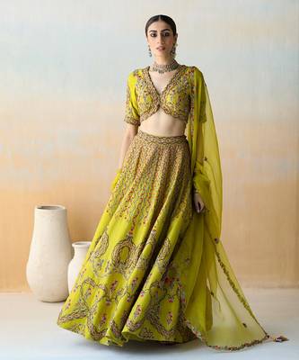 Lime Green Lehenga Set 5
