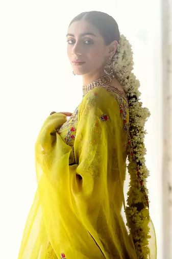Lime Green Lehenga Set