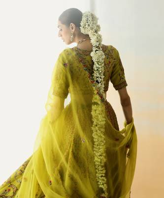 Lime Green Lehenga Set 7