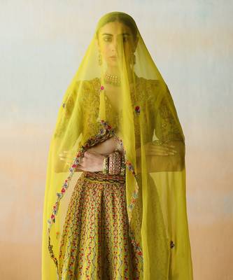 Lime Green Lehenga Set 8