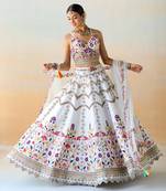 Bright White Lehenga Set