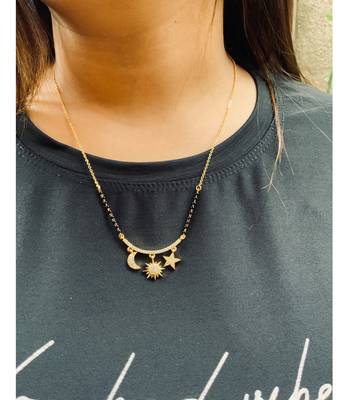 Yellow diamond mangalsutra 1