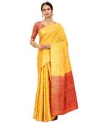 Yellow Woven Patola Saree With Blouse