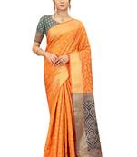 Gold Woven Patola Saree With Blouse