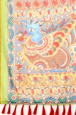 Multicolor Printed Art Silk Saree With Blouse 5