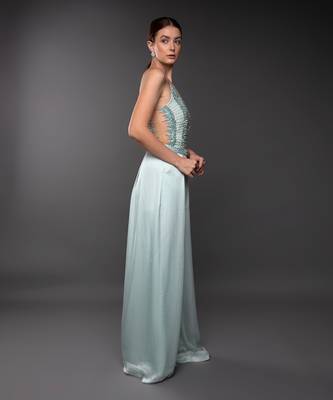 Sea Green Textured Jumpsuit 3