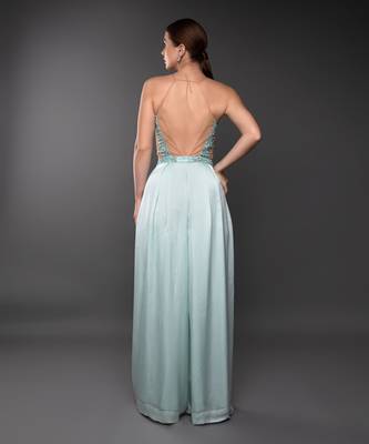 Sea Green Textured Jumpsuit 4
