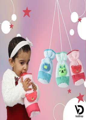 VoiDrop Baby Freeding Bottle Cover with Strap Neck Soft Plush Stretchable for (250, 260, 330 ml Feeders) Set of 3 4