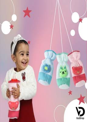 VOIDROP Baby Freeding Bottle Cover with Strap Neck Soft Plush Stretchable for (250, 260, 330 ml Feeders) Set of 6 2