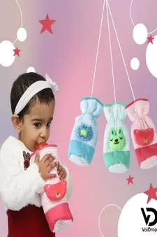 VOIDROP Baby Freeding Bottle Cover with Strap Neck Soft Plush Stretchable for (250, 260, 330 ml Feeders) Set of 6