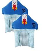 VoiDrop  Pack of 3 Head Neck Support Pillow, Organic Fabric Baby Pillow,Perfect for Kids Sleeping Pillow,Baby (Blue)