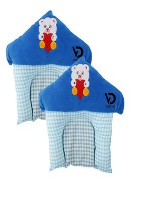 VoiDrop  Pack of 3 Head Neck Support Pillow, Organic Fabric Baby Pillow,Perfect for Kids Sleeping Pillow,Baby (Blue) 2