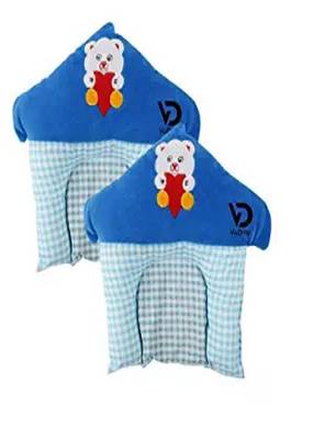 VoiDrop  Pack of 3 Head Neck Support Pillow, Organic Fabric Baby Pillow,Perfect for Kids Sleeping Pillow,Baby (Blue) 5