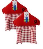 VoiDrop  Pack of 2 Head Neck Support Pillow, Organic Fabric Baby Pillow,Perfect for Kids Sleeping Pillow,Baby (Red)