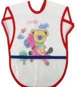 VOIDROP Cotton Bibs For Baby Kids Feeding 0 to 24 Months Comfort For Baby Re-usable Pack of 2 Red Color