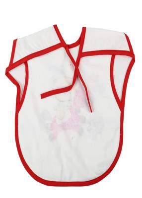 VOIDROP Cotton Bibs For Baby Kids Feeding 0 to 24 Months Comfort For Baby Re-usable Pack of 2 Red Color 2