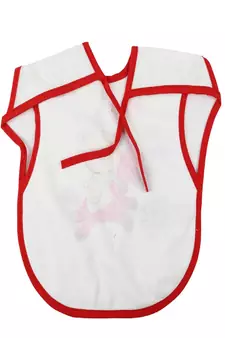 VOIDROP Cotton Bibs For Baby Kids Feeding 0 to 24 Months Comfort For Baby Re-usable Pack of 2 Red Color