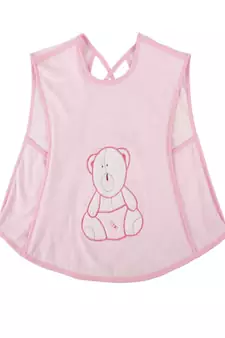 VOIDROP Cotton Bibs For Baby Kids Feeding 0 to 24 Months Comfort For Baby Re-usable Pack of 2 Pink Color