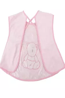 VOIDROP Cotton Bibs For Baby Kids Feeding 0 to 24 Months Comfort For Baby Re-usable Pack of 2 Pink Color