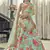 mint green zari and sequins embroidered floral art silk lehenga set choli with dupatta with dupatta