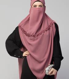 Nazneen Frill around shoulder, Triangle instant ready to wear tie at back Trendy Hijab