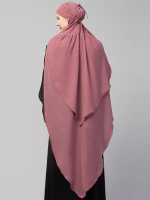 Nazneen Frill around shoulder, Triangle instant ready to wear tie at back Trendy Hijab 2