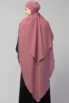 Nazneen Frill around shoulder, Triangle instant ready to wear tie at back Trendy Hijab