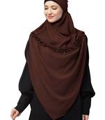 Nazneen Frill around shoulder, Triangle instant ready to wear tie at back Trendy Hijab