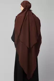 Nazneen Frill around shoulder, Triangle instant ready to wear tie at back Trendy Hijab