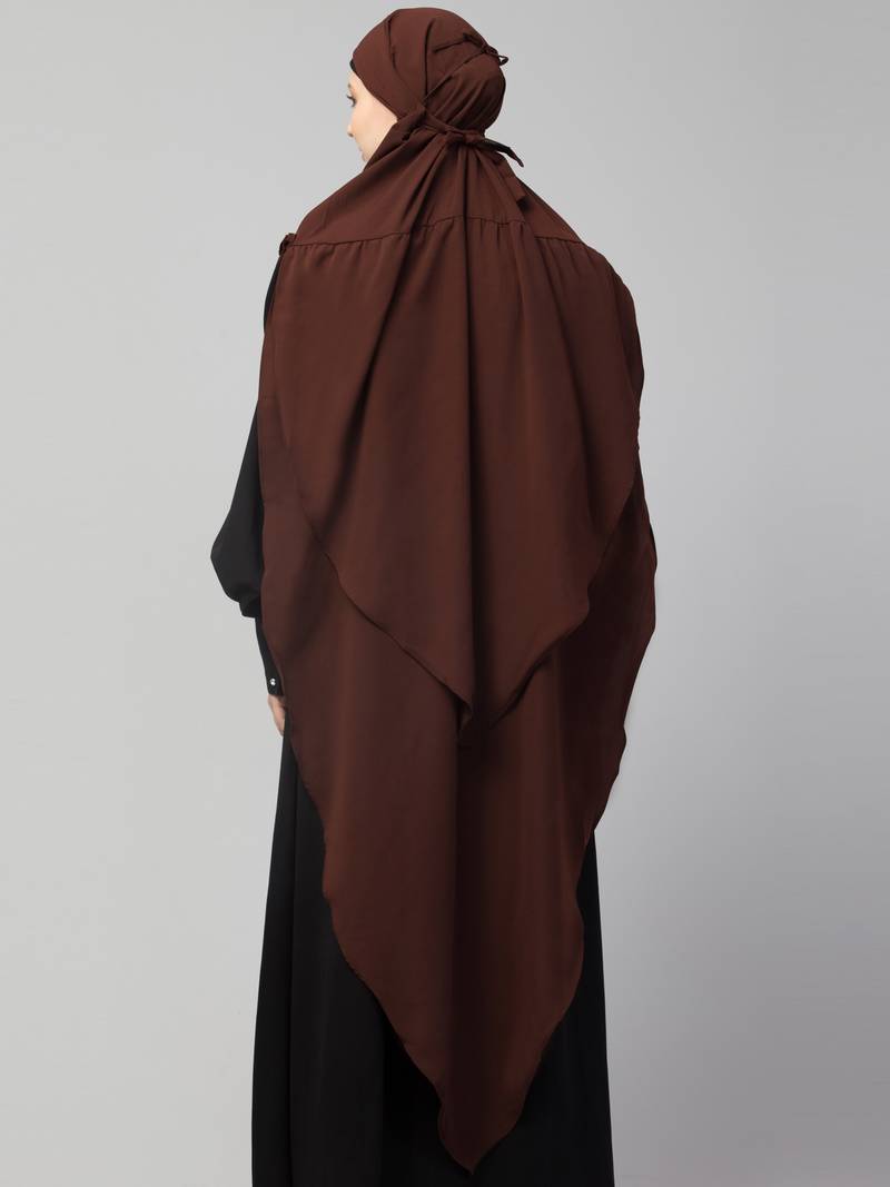 Nazneen Frill around shoulder, Triangle instant ready to wear tie at back Trendy Hijab