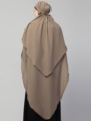 Nazneen Frill around shoulder, Triangle instant ready to wear tie at back Trendy Hijab 5