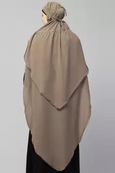 Nazneen Frill around shoulder, Triangle instant ready to wear tie at back Trendy Hijab