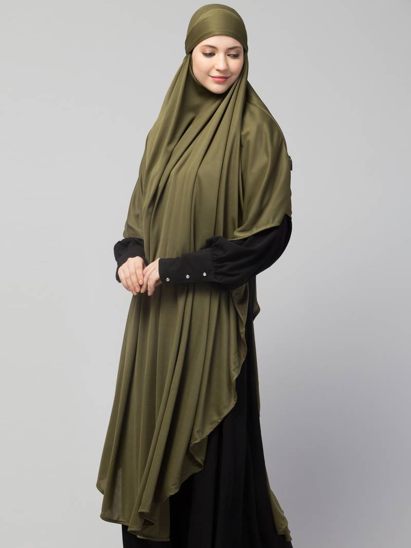 Nazneen ready to wear instant tie at back long Jersey hijab