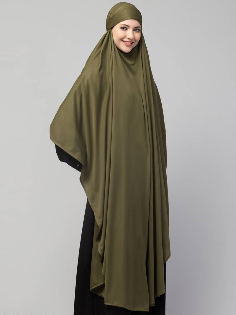 Nazneen ready to wear instant tie at back long Jersey hijab