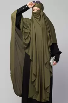 Nazneen ready to wear instant tie at back long Jersey hijab
