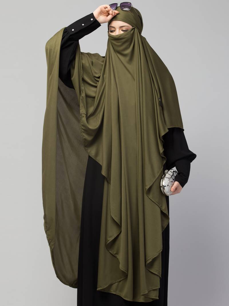 Nazneen ready to wear instant tie at back long Jersey hijab