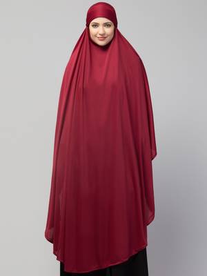 Nazneen ready to wear instant tie at back long Jersey hijab 1