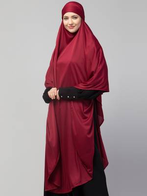 Nazneen ready to wear instant tie at back long Jersey hijab 2