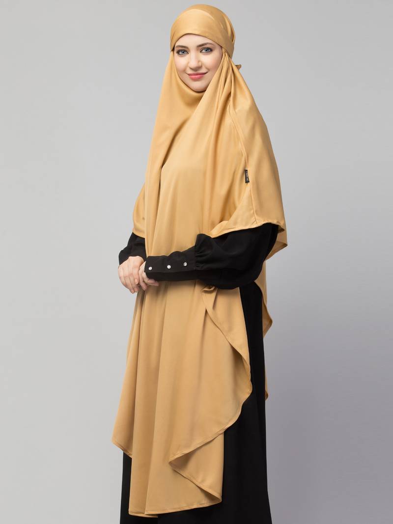 Nazneen ready to wear instant tie at back long Jersey hijab