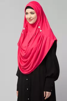 Nazneen front gather & pleated with Cristal stone ready to wear prayer Hijab