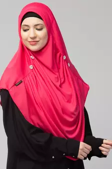 Nazneen front gather & pleated with Cristal stone ready to wear prayer Hijab