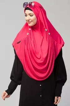 Nazneen front gather & pleated with Cristal stone ready to wear prayer Hijab