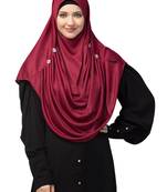 Nazneen front gather & pleated with Cristal stone ready to wear prayer Hijab