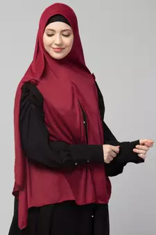 Nazneen buttons at shoulder Malaysian Hijab