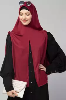 Nazneen buttons at shoulder Malaysian Hijab